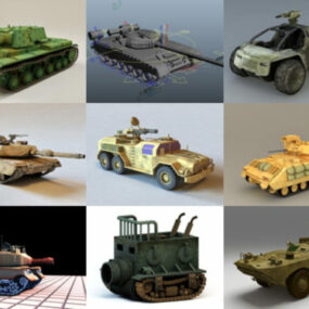 12 obrněných vozidel zdarma 3D modely - týden 2020-39