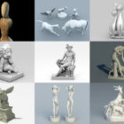 12 정원 조각상 무료 3D 모델 – 2020-39주