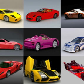 12 modèles 3D gratuits de voitures de sport - Semaine 2020-38
