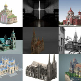 15 kirkonrakennuksen ilmaista 3D-mallia
