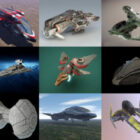 15 Sci-fi Aircraft 3D-modeller af høj kvalitet