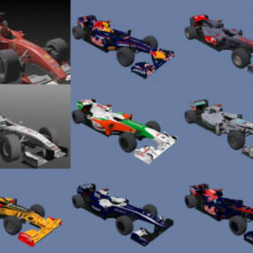 20 erittäin yksityiskohtaista F1-autovapaata 3D-mallikokoelmaa