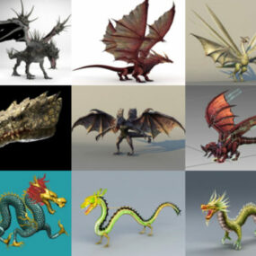 20 korkealaatuista lohikäärmeettömää 3D-mallia