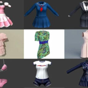 顶级20时尚服装免费3D模型收藏