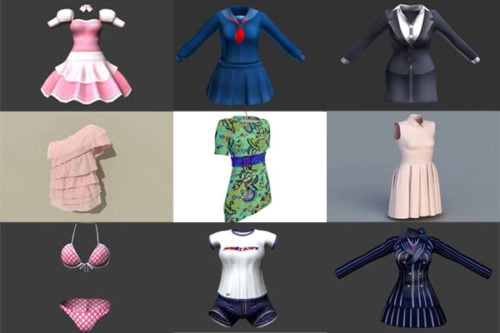 Top 20 Fashion Clothes Free 3D Models Collection