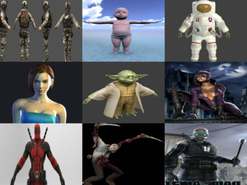 10 parasta hahmoa Obj 3D-mallit - Viikko 2020-38 -kokoelma