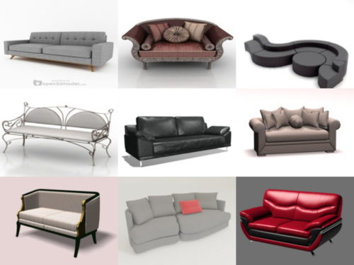 10 Beauty Sofa Free 3D Models – Week 2020-38
