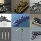 탑 10 무기 Obj 3D 모델 – 2020-38 주 컬렉션