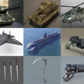 10 Senjata Teratas Obj Model 3D - Koleksi Minggu 2020-38