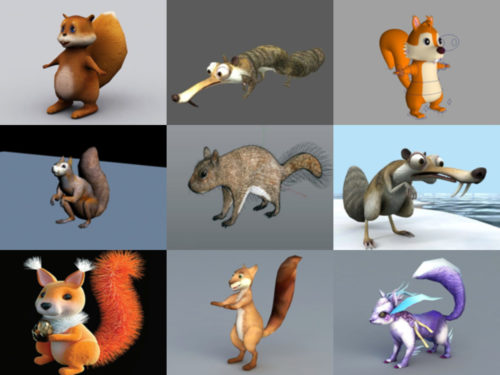 12 Koleksi Model 3D Gratis Squirrel Teratas