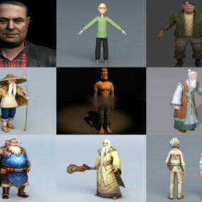 مجموعه 15 مدل برتر 3D پیرمرد پیر