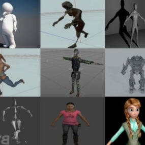 Top 20 Rigged Bộ sưu tập mô hình 3D miễn phí nhân vật