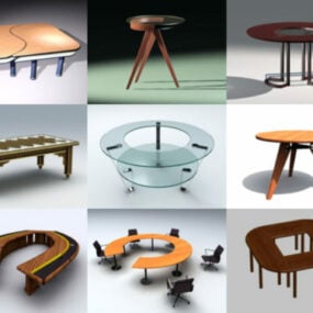 20 台のテーブル 3D モデル – トップウィーク 2020-38 コレクション