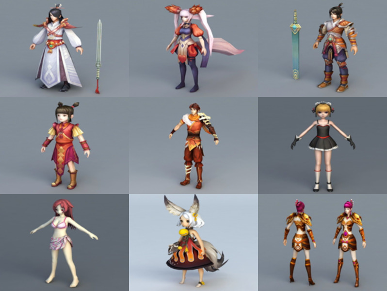 10 3ds Max Anime 3D Models – Day 18 Oct 2020
