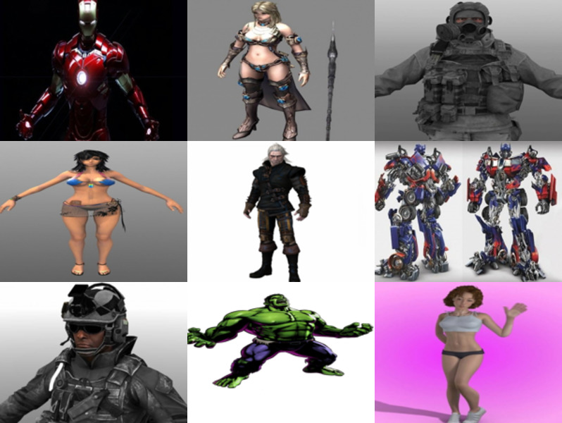 10 3ds Max Character 3D Models – Day 16 Oct 2020