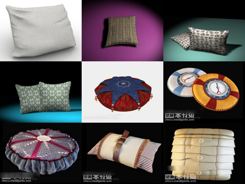 10 3ds Max Cushion 3D Models – Day 18 Oct 2020
