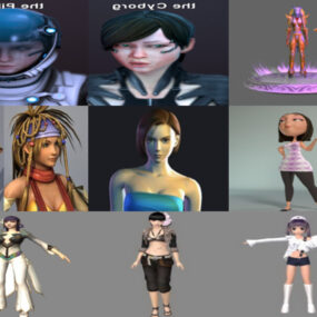 10 3ds Max Mô hình 3D Character Girl - Ngày 16 tháng 2020 năm XNUMX