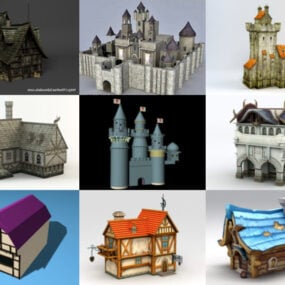 10 3ds Max Středověká budova 3D modely - den 18. října 2020
