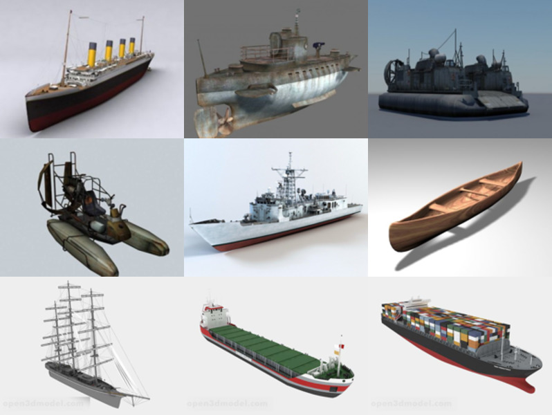 10 3ds Max Ship 3D Models – Day 18 Oct 2020
