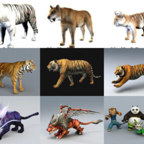 10 3ds Max 3D-моделі Tiger - День 18 жовтня 2020 року