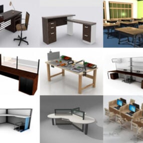 10 3ds Max 3D modely Work Desk - 16. den 2020