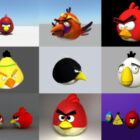 10 Angry Bird Game Gratis 3D-modellen