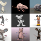 Коллекция из 10 3D-моделей мышей-животных - неделя 2020-44