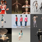 10 아름다운 소녀 무료 3D 모델 캐릭터 – 2020-43주