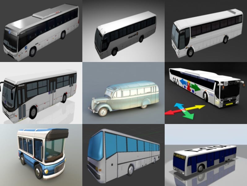10 Blender Modele pojazdów autobusowych 3D – tydzień 2020-43