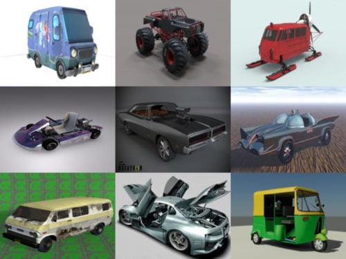 10 سيارات مجانا OBJ نماذج ثلاثية الأبعاد - الأسبوع 3-2020