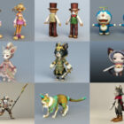 10 猫キャラクター無料 3D モデル コレクション