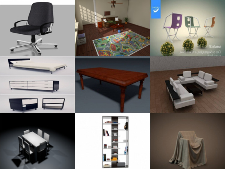 10 Cinema 4d Furniture 3D Models – Day 2020.10.13