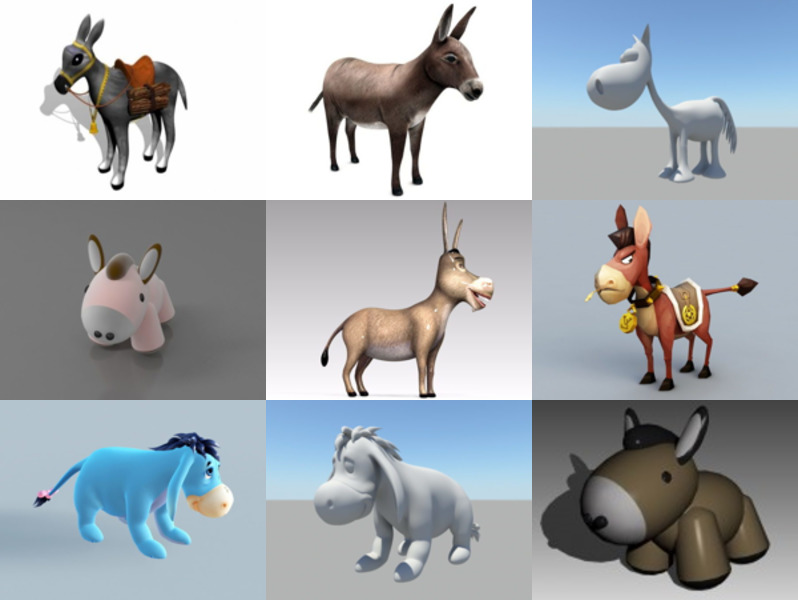 10 Donkey 3D-modellencollectie - Week 2020-44