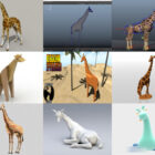 Verzameling 10 giraffen 3D-modellen – week 2020-44