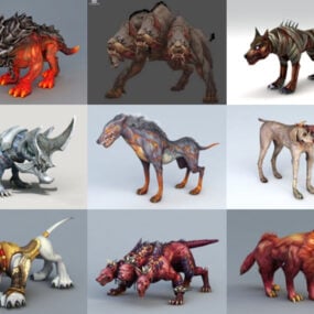 10 Monster Dog Free 3D Models - สัปดาห์ 2020-43