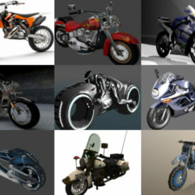 10 Motosikal Percuma OBJ Model 3D - Minggu 2020-41