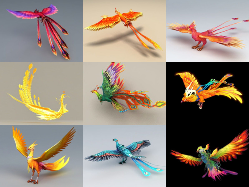 Colección de 10 modelos de Phoenix 3D - Semana 2020-44