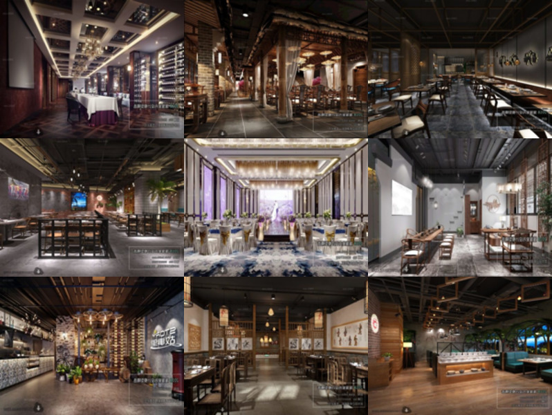 10 Restaurant Realistisk 3D Interiørscene - Uke 2020-44