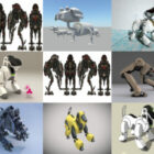 10 robothund gratis 3D-modellsamling