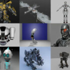 10 로봇 무료 OBJ 3D 모델 – 2020-40 주