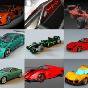 10 sportovních aut zdarma OBJ 3D modely - týden 2020-41