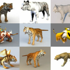 10 tiikerivapaa OBJ 3D-mallit viikko 2020-41
