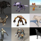 Sbírka 10D modelů zdarma 3 vlků - týden 2020-44