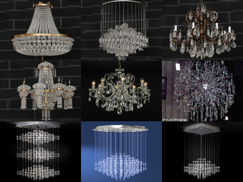 12 3ds Max Crystal Chandelier 3D Models – Day 16 Oct 2020