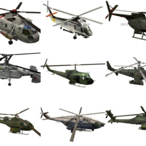 12 3ds Max Modèles 3D d'hélicoptère militaire - Jour 18 octobre 2020