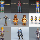 12 Anime Boy 3D-modeller karaktär - Vecka 2020-43