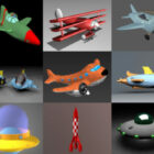 12개의 만화 항공기 무료 3D 모델 – 2020-41주