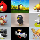 12 tecknade fågelfria 3D-modeller - Vecka 2020-41