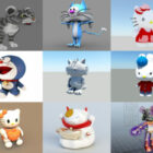 12 modelos 3D gratuitos de gatos de dibujos animados - Semana 2020-41
