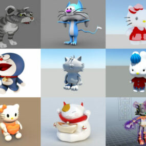 12 Model 3D Percuma Kucing Kartun – Minggu 2020-41